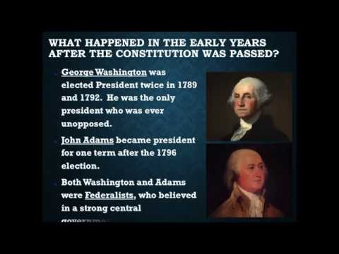 Early Elections Washington Adams Jefferson