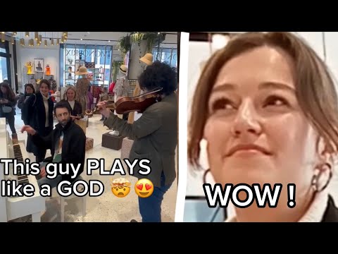 A Violinist joined me in the supermarket while I was playing CZARDAS for two girls 😱