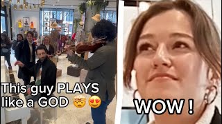A Violinist joined me in the supermarket while I was playing CZARDAS for two girls 😱