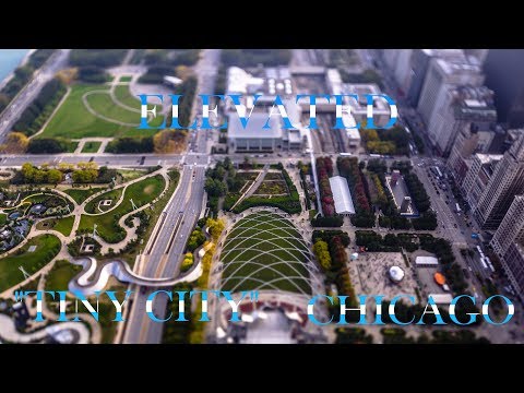 The Big City of Chicago, in a tilt-shift perspective