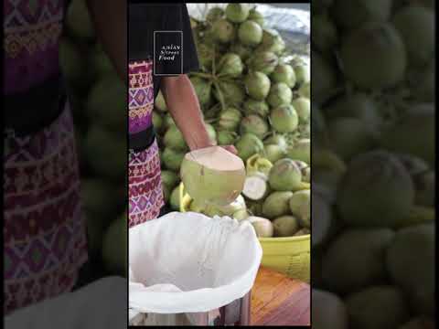 Amazing Coconut Cutting Skills Master - Bangkok street food in Thailand - Asian street food