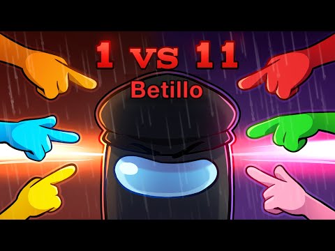 GANE un 1vs11 como IMPOSTOR en AMONG US contra los BROS (ÉPICO) 🔥