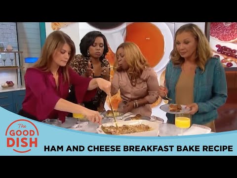 5 Ingredients Croissant Ham and Cheese Breakfast Bake | The Good Dish
