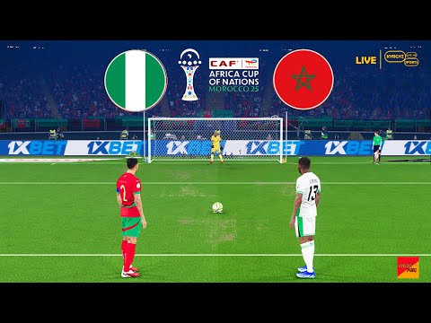 NIGERIA vs MOROCCO SEMI-FINAL | AFCON 2025 Penalty Shootout | eFootball PES