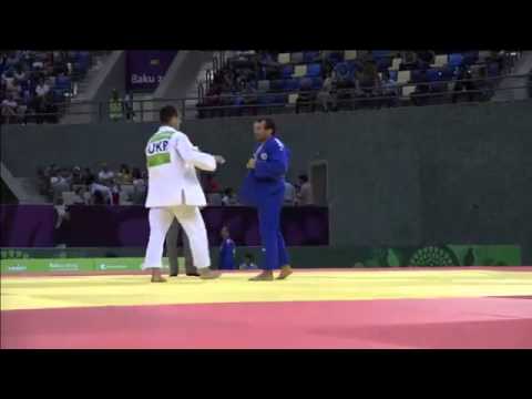 Giorgi Zantaraia vs Sergiu Oleinic European judo teams championships - Baku 2015