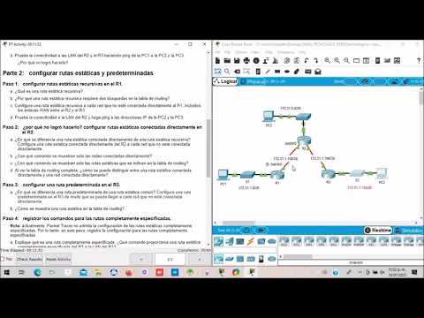 2.2.2.4 Packet Tracer - Configuring IPv4 Static and Default Routes Instructions |español