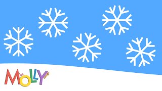 5 Snowflakes Falling Down | A Winter Counting Song | Miss Molly Sing Along Songs
