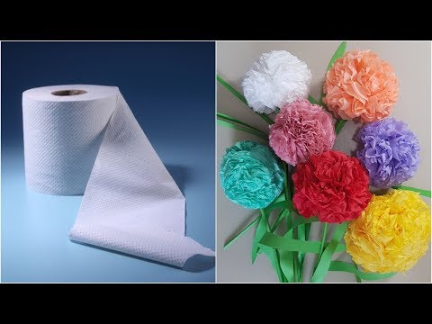 How To Make Round Tissue Paper Flower | DIY Paper Craft | Diella Crafts