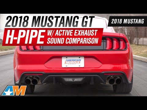 2018 Ford Mustang GT H-Pipe with Active Exhaust Sound Comparison