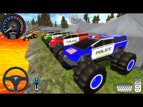 Juegos De Carros - Police Monster Trucks Impossible Driver #2 - Car Extreme Racing Android Gameplay