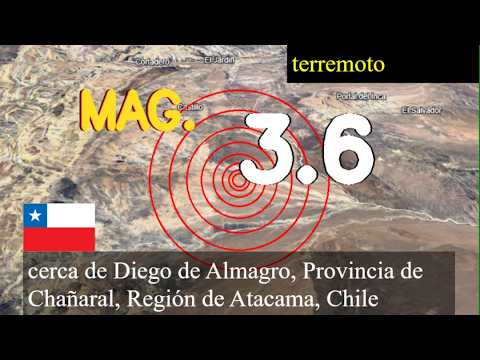 Terremoto cerca de Diego de Almagro, Provincia de Chañaral, Región de Atacama, Chile actualizacione