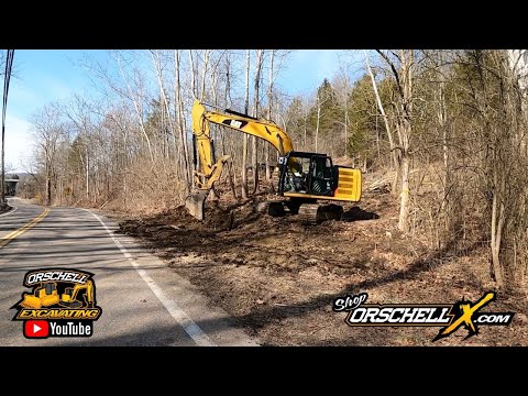 Driveway EXCAVATION with the CAT 316 EXCAVATOR.  This is a banger Video!!  #excavator #excavation