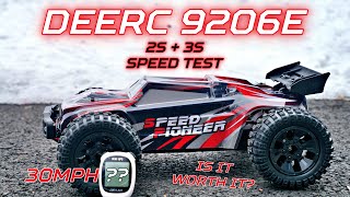 DEERC 9206E Speed Run on 2S & 3S Lipo - $100 Budget Amazon RC Car