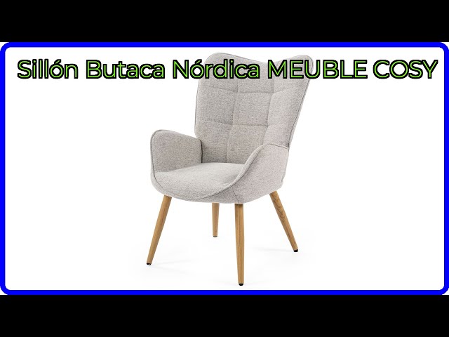 Vídeo relacionado con MEUBLE Cosy Sillón Nórdica Butaca de Salón para Dormitorio Silla Escandinavo con Respaldo y Reposabrazos Patas de Madera en Tela Gris