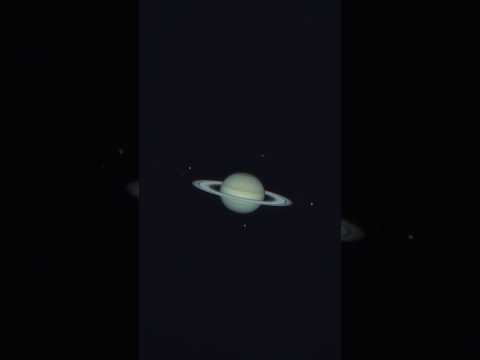 Saturn through my 16” dobsonian telescope 🪐🔭 the small dots are saturn Moons #saturn #telescope