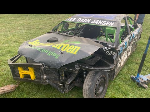 151 Levi List Vs H125 Daan Jansen 2L Saloon Stockcars Allcomers 1 Skegness Raceway 08/10/23.