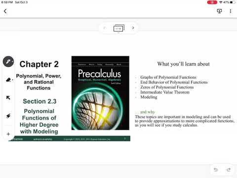 Polynomial Functions of Higher Degree with Modeling (Section 2.3)