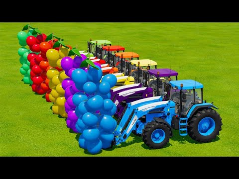 LOAD & TRANSPORT GIANT COLORED GRAPES FIAT TRACTORS - Farming Simulator 22