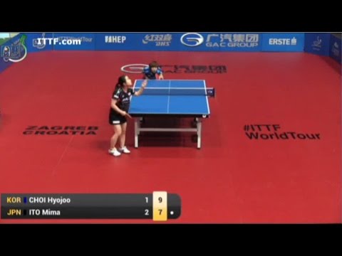 Mima Ito and power of serve, first attack and something else (Zagreb Open 2015)