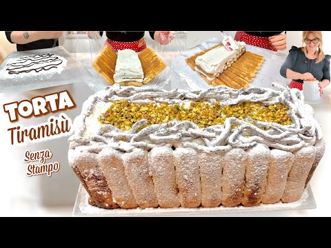 TORTA TIRAMISÙ delle FESTE senza stampo con DECORAZIONI FACILI di CIOCCOLATO 