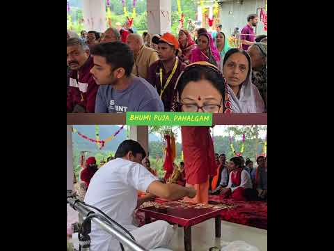 Holy Mace ( Chhari Mubarak ) Reached Pahalgam ,Bhumi Pujan Performed ,Kashmiri Pandits Join Puja.  Watch Exclusive Report by Tassaduq Rashid.