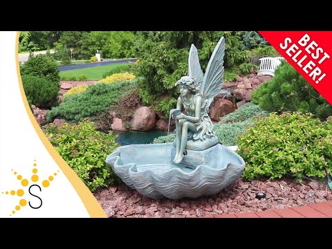Fuente De Agua Al Aire Libre De Cascara De Hadas Sunnydaze 30 Pulgadas De Alto Ebay