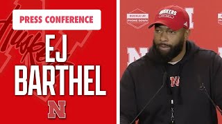 Nebraska Football RB Coach E.J. Barthel meets with the media on Tuesday during Husker's spring ball