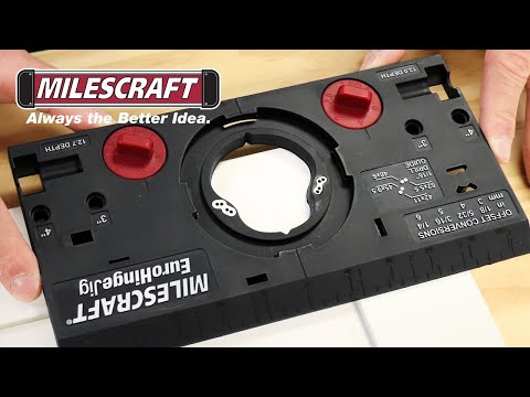 Milescraft #1342 EuroHingeJig™ - Concealed Hinge Jig Makes Cabinet Door Installation Easy