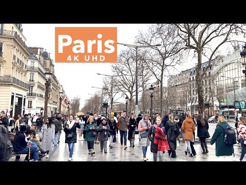 Paris France, Weekend walk, 8th arrondissement of Paris - 4K HDR 60 fps