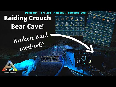 Raiding Crouch Bear Cave for FAT LOOT!!! | Ark: Survival Evolved Pvp! | Broken Raid META!?
