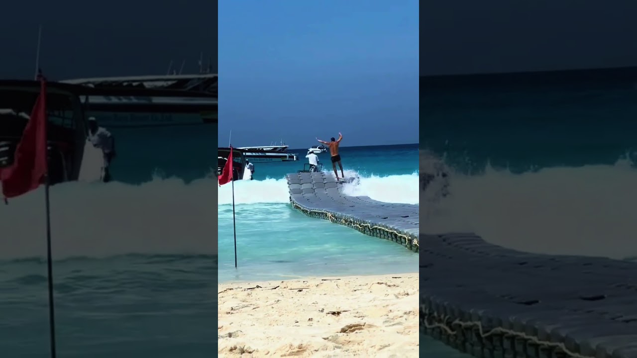 Full of #up & #down ! #feet #stand #water #waves #bridge #thailand @tiktok #duet w @mariampitly8