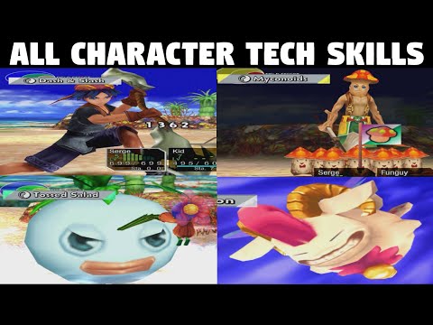 ALL Character Tech Skills - Chrono Cross Remaster: The Radical Dreamers Edition