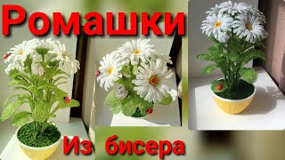 Лепесток ромашки из бисера