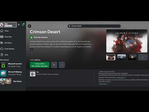 Crimson Desert falla en PC desde la app de Xbox: así puedes solucionarlo por ahora