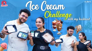 Ice Cream Challenge With My Husband || Ismart Jodi Season 2 || Happy Harshitha || Strikers