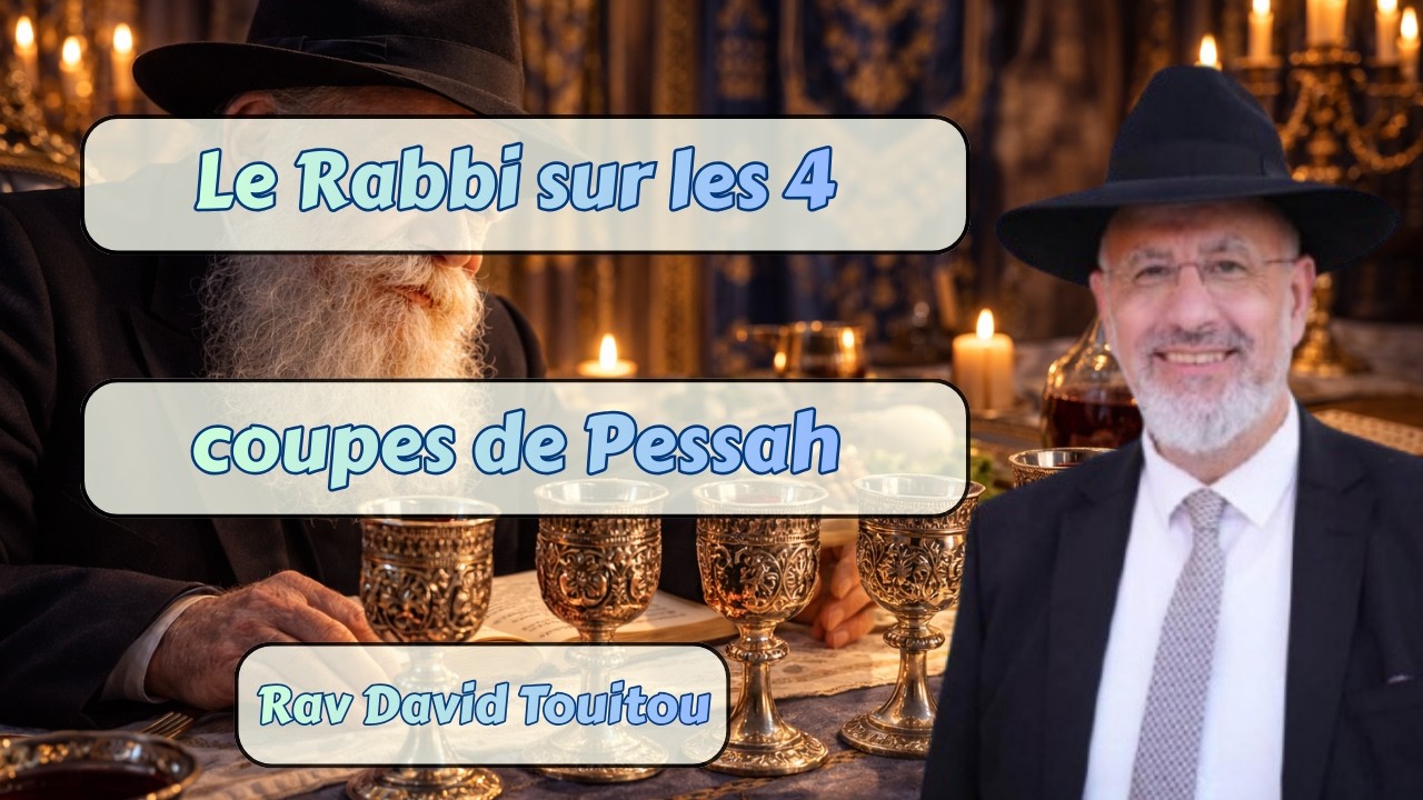 Le Rabbi sur les 4 coupes de Pessah