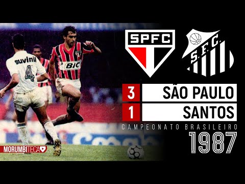 São Paulo 3x1 Santos - 1987 - PITA, MULLER, SILAS E A ESTREIA DE RAÍ NO MORUMBI!