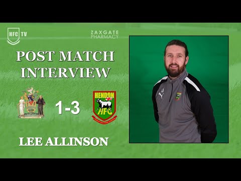 Lee Allinson post match v HARROW BOROUGH - 26 December 2023