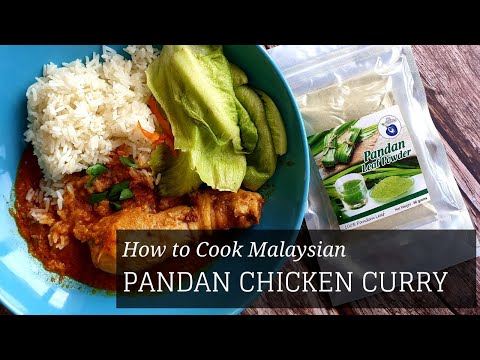 How To Cook Malaysian Pandan Chicken Curry (Using Pandan Powder)