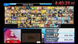 Super Smash Bros. Ultimate - Unlock All Characters (Classic Mode) 4:40:39 (Former WR)