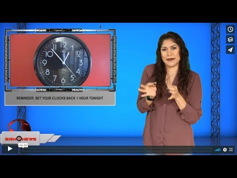 Reminder: Set your clocks back 1 hour tonight (ASL - 11.2.19)