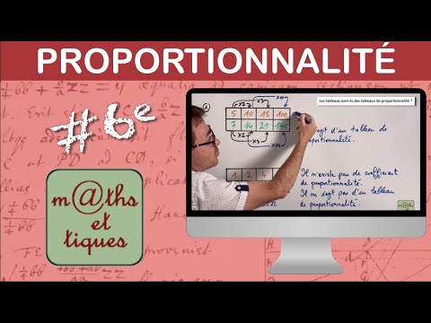 Reconnaitre la proportionnalité (1) - Sixième