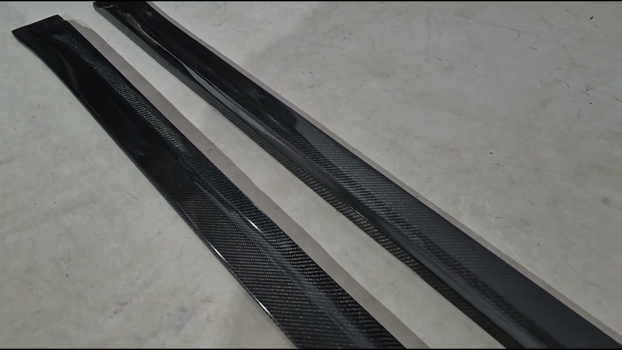 Porsche Boxster/Cayman 982 (718) 2016– Sideskørter V3 (2016-2019, Kulfiber) Video 1