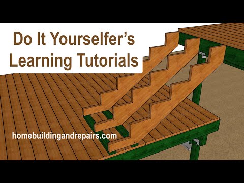 How To Build Deck To Deck Stairs Part 1 - Design And Framing Ideas For Multilevel Outdoor Decks