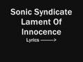 Sonic Syndicate- Lament Of Innocence