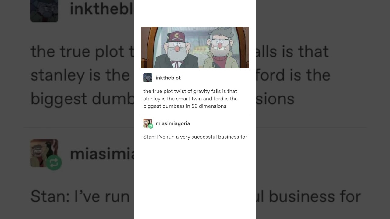 A Gravity Falls Tumblr Post