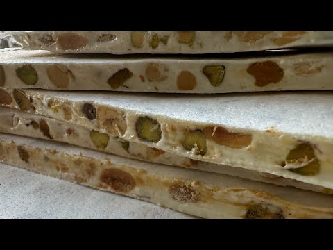 How to make a nougat de Montélimar, turron candy  