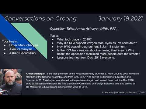 Armen Ashotyan - Opposition Talks | Ep 44, Jan 19, 2021