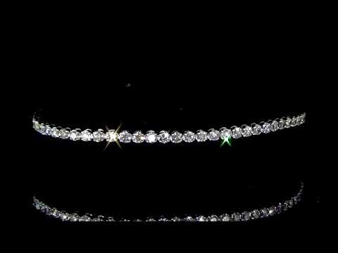 18K WHITE GOLD 3.00CT TDW DIAMOND TENNIS BRACELET. Ref. 124 1231