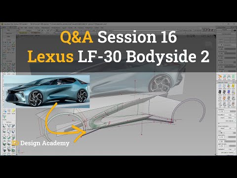 Autodesk Alias Tutorials I Q&A 16 - Lexus LF-30 Bodyside 2